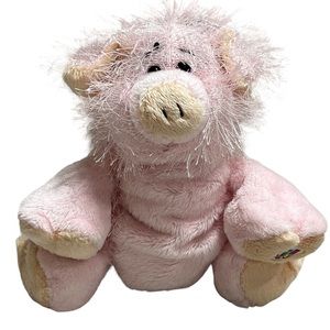 Ganz Lil Kinz Pink Pig Plush HM002 Long Hair Webkinz Stuffed Animal